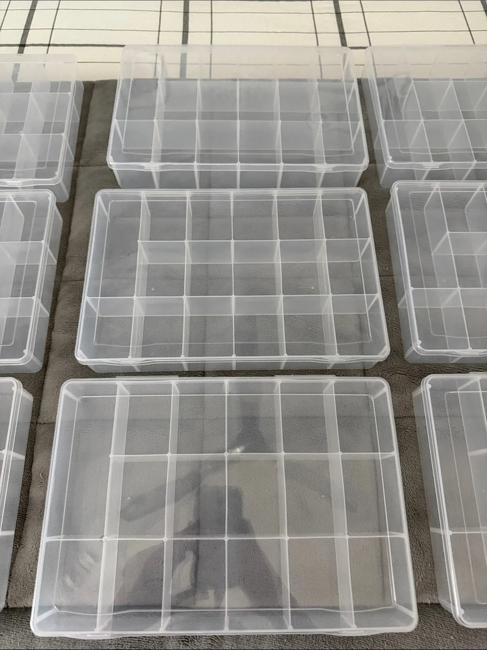 Clear Plastic Craft Organizer selling as a bundle of 9